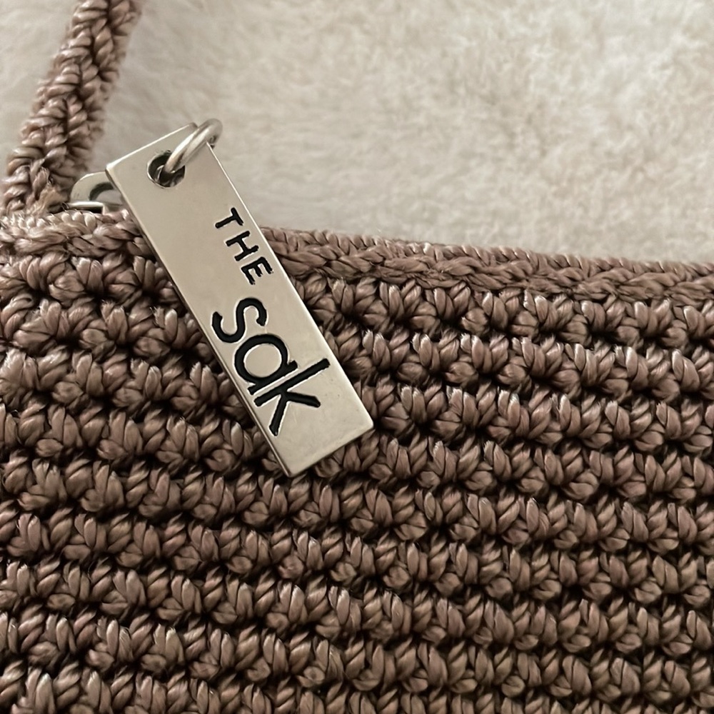 The Sak Shoulder/Crossbody Mini bag. Approximately 19” Strap, 7”x 6.75” x 1.75” - Picture 3 of 6